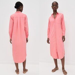 Frank & Eileen Rory Maxi Dress Grapefruit‎ Pink Voile Cotton Shirt Size XXS